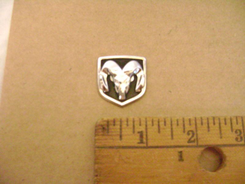 Ram head small chrome plastic emblem sticker dodge mopar hemi super journey ram