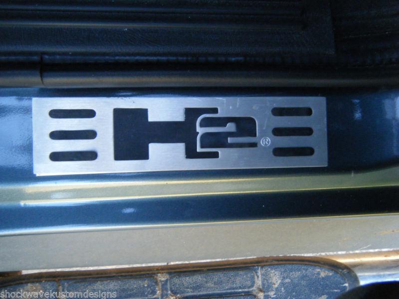 Hummer h2 door sill scuff kick plate molding rear passenger left and right