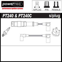 Powertec ht ignition leads mercedes e 230 2.3 l (typ124-m102) (1985-1993)