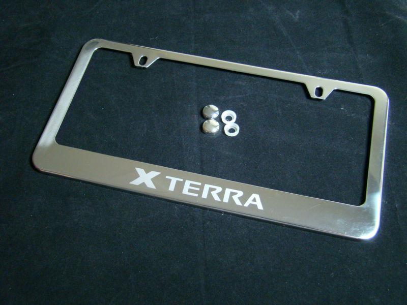 Nissan x-terra license plate frame stainless steel chrome