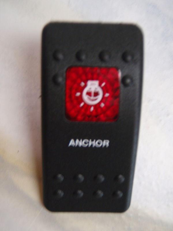 Anchor light switch carling contura ii blk 1 red lens  