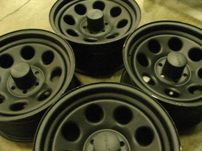 U.s. wheel 044 series stealth crawler black wheels set (4) of 16 x 8 044-7864p