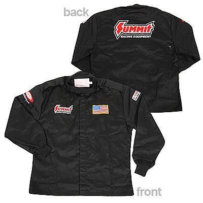 Summit driving jacket single layer pyrovatex black summit equipment logo lg ea