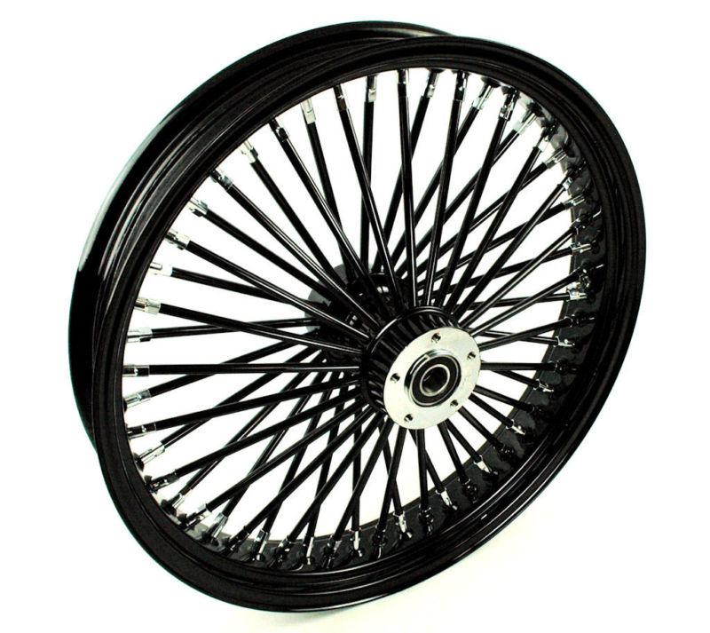 21 x 3.5 52 mammoth fat black wheel 00-2007 touring wheel rim black spokes hub