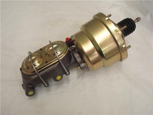 1 day sale! street rod 7" dual diaphragm power brake booster w master cylinder