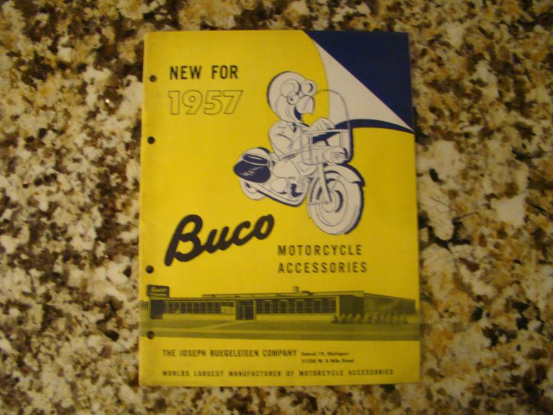 Vintage original 1957 buco motorcycle accessories catalog 