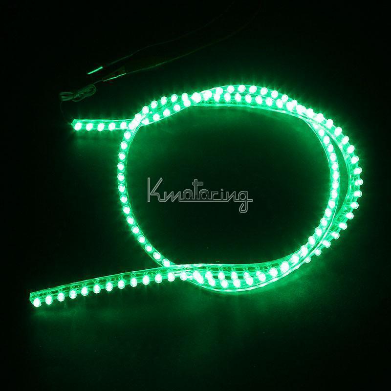 120cm 120led strip car auto flexible grill waterproof light lamp dc12v green hot