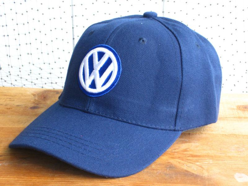 New nwt volkswagen logo navy blue baseball golf fishing hat cap automobile car @