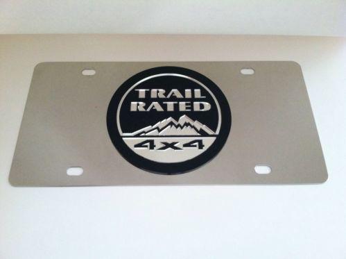 Jeep trail rated 4x4 license plate - wrangler, grand cherokee, liberty, compass