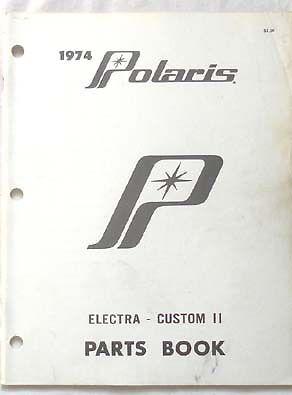 1974 polaris snowmobile electra custom parts catalog book original