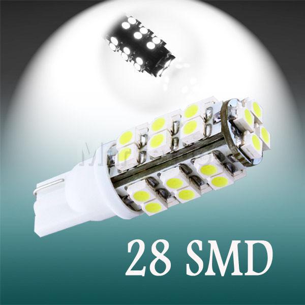 T10 28 smd license plate pure white 194 w5w led interior car light bulb lamp