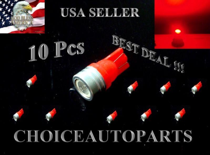 10x t10 1w w5w red high power led  car led light bulbs 2825 2450 2652 2921