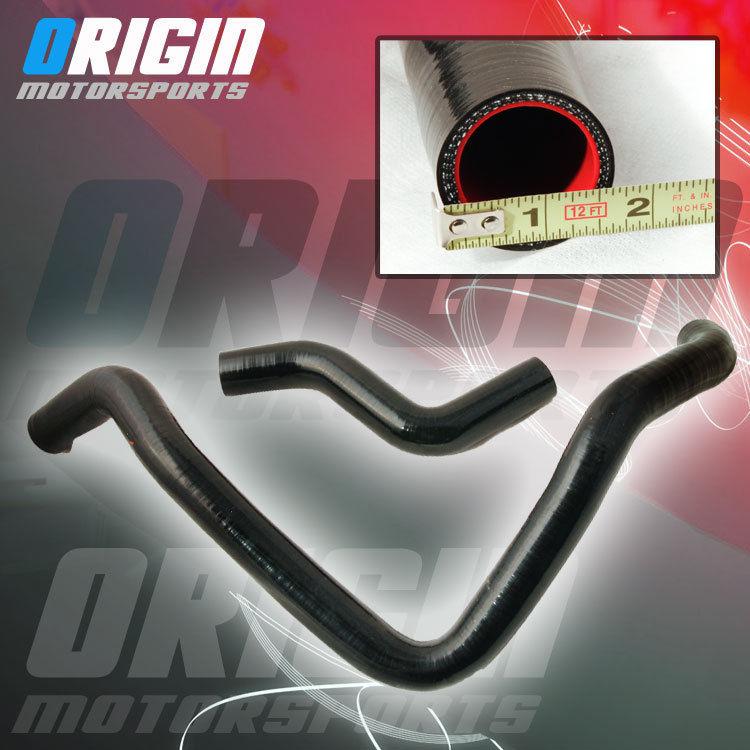 92-00 civic eg eg6 ek d15 d16 sohc bolt on black radiator heater silicone hose