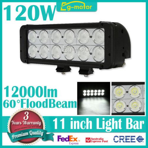 120w flood cree led work light bar driving fog lamp car truck boat suv atv 4wd