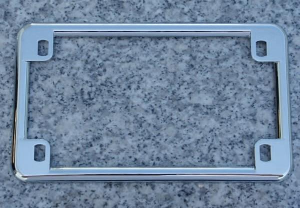 Chrome motorcycle license plate frame