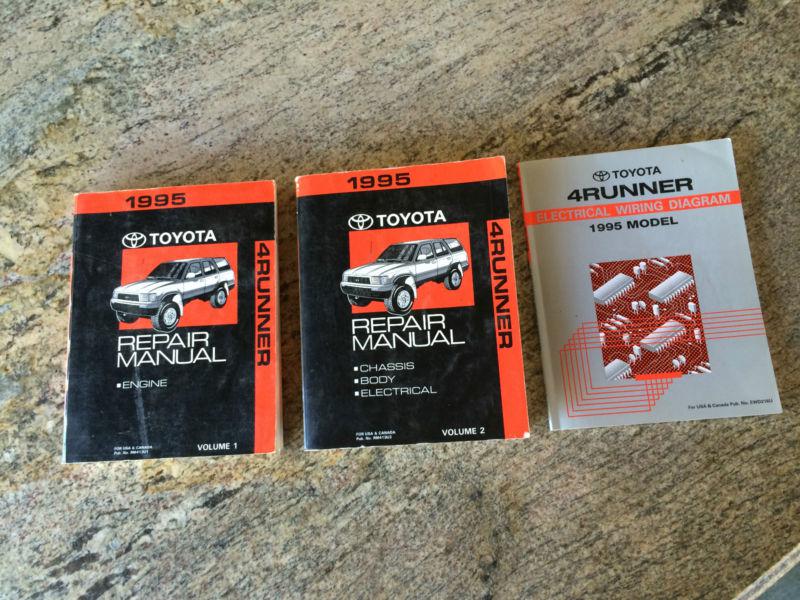 1995 toyota 4runner original factory service repair manual set 