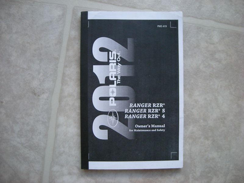 2012 polaris rzr 800 new owners manual