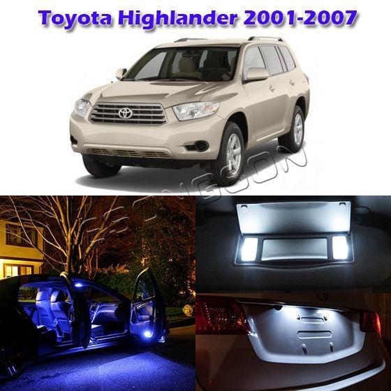 9 blue dome cargo step license led light full set package for toyota highlander