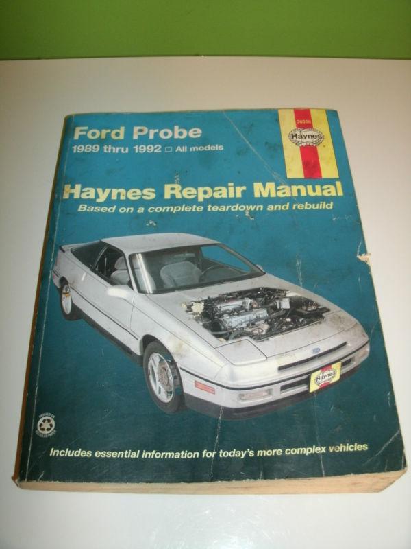 Haynes repair manual ford probe 1989-1992 service 1990 1991