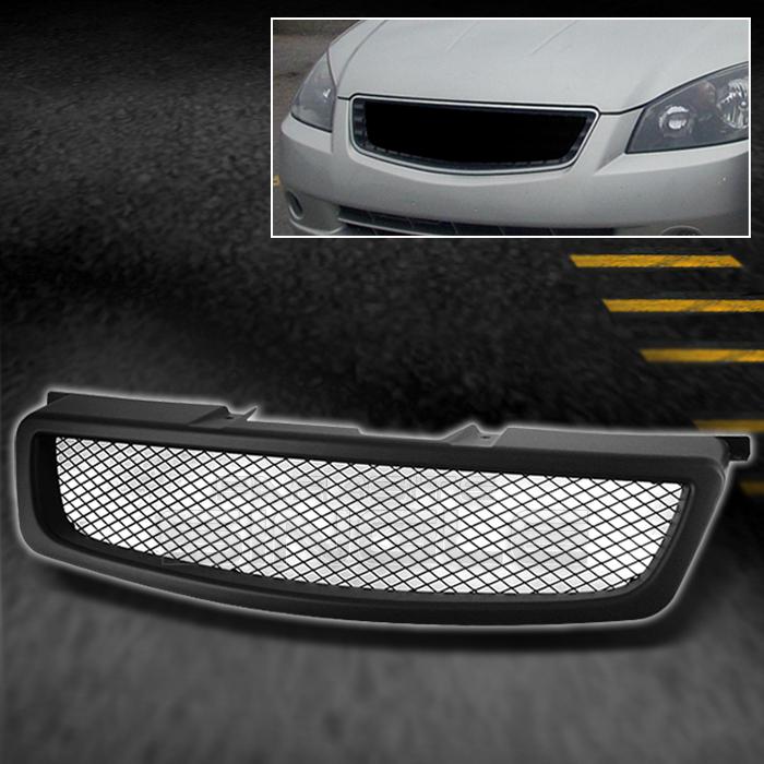 05-06 nissan altima sedan jdm black sport racing front hood mesh grille grill