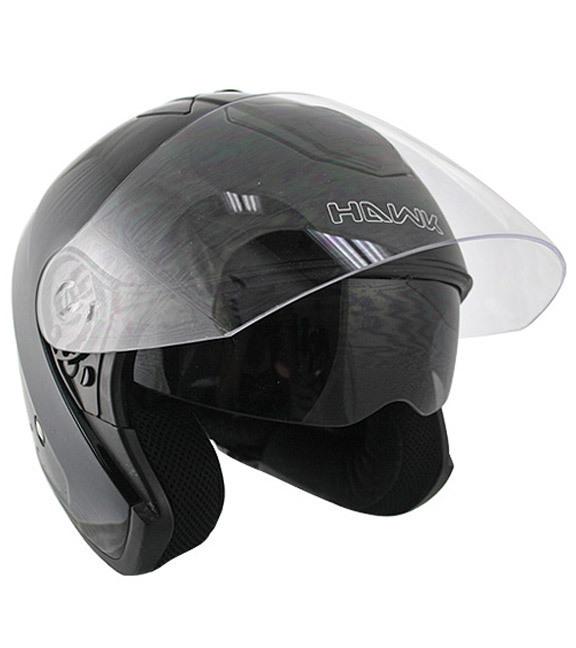 Hawk open face dual visor helmet gloss s m l xl 2xl