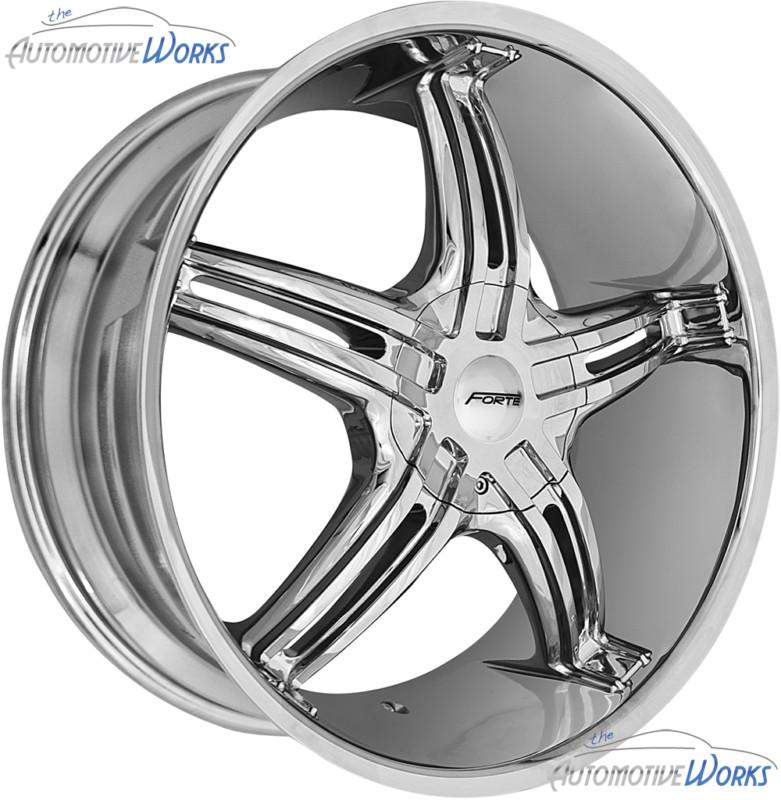 22x9.5 forte legend 6x139.7 6x5.5 +20mm chrome wheels rims inch 22"