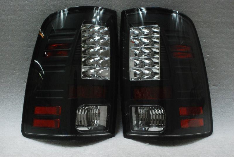 09-11 ram 1500 10-11 ram 2500/3500 pickup truck led black tail lights lamps pair