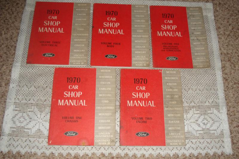 1970 ford lincoln mercury shop manual set original service books mustang & more