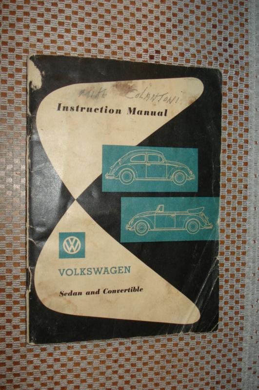 1961 vw bug beetle owners manual original glovebox book volkswagen rare!!!