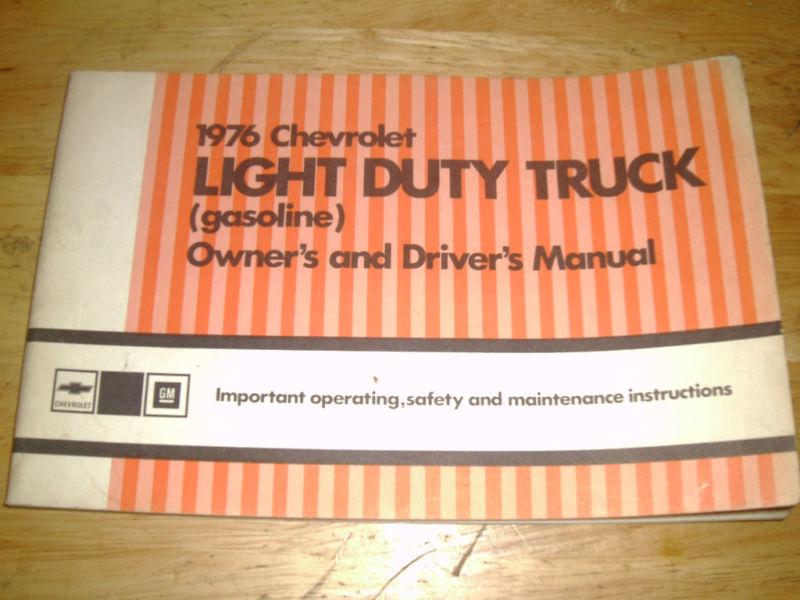 1976 chevrolet truck owner's manual / original guide book!!