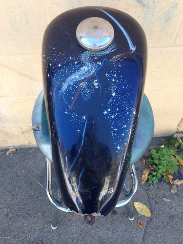 Old vintage chopper tank panhead shovelhead ironhead harley gas peanut fuel flh 