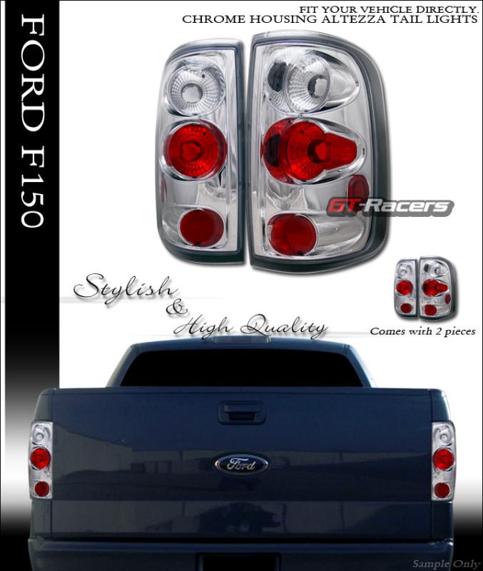 Euro chrome altezza tail lights lamps 2004-2008 ford f150 truck cab styleside