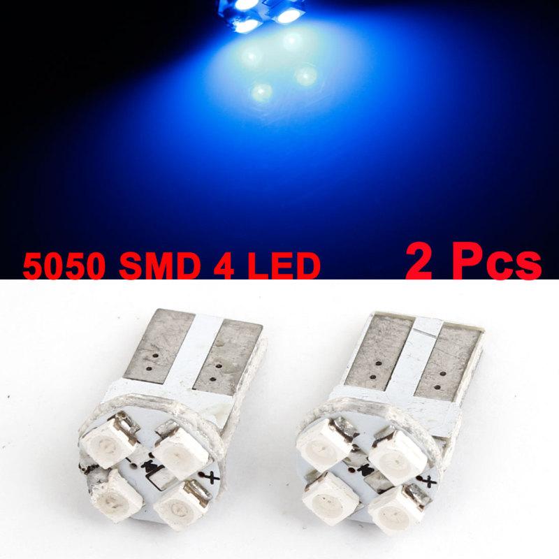 Replacement t10 w5w blue 4 led 1210 smd vehicle guage lamp light 2pcs