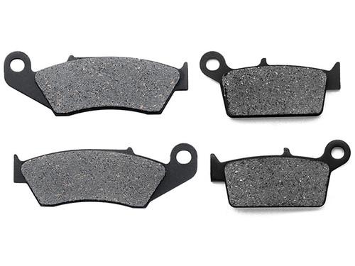 Front + rear carbon kevlar organic nao brake pads for 2009 gas gas ec 450