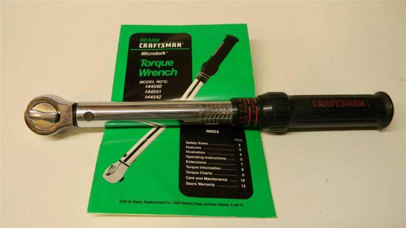 Sears craftsman 3/8" drive microtork torque wrench #44541
