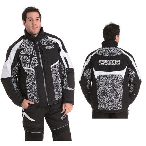 Snowmobile ckx x-tronic jacket men snow coat men large black/white waterproof