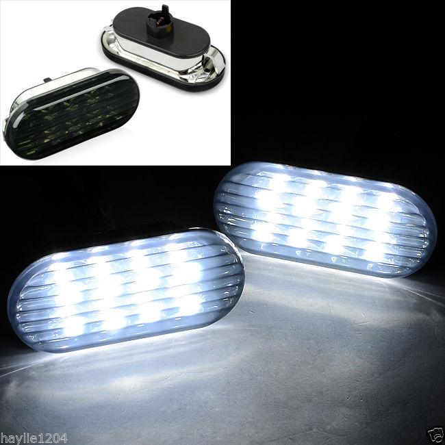 Vw 99-04 led smoked side marker white signal light jetta mk4 passat beetle golf