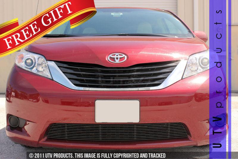  2011 2012 toyota sienna 1pc bumper black billet grille kit custom 11 12 grille