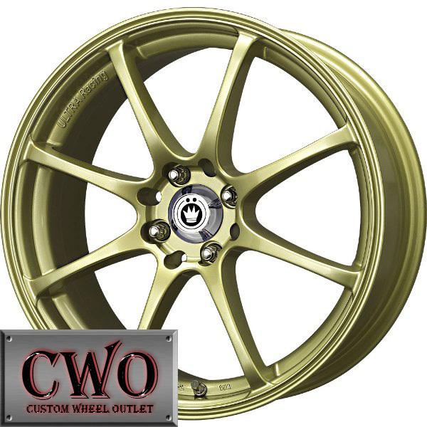 16 gold konig feather wheels rims 4x100/4x114.3 4 lug civic integra versa mini