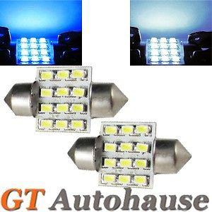 2pcs 31mm festoon 1.25" super white 12 smd lights 3175 3021 3022 de3021 6461 #11