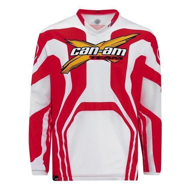 Can-am atv x race riding jersey shirt men's medium med m red/white offroad mx