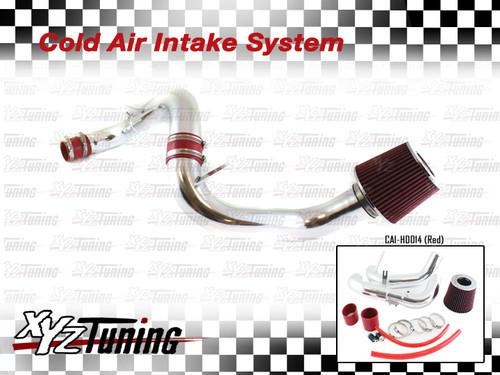 Jdm red 06-11 civic ex/lx/dx 1.8l cold air intake induction kit + filter 3"