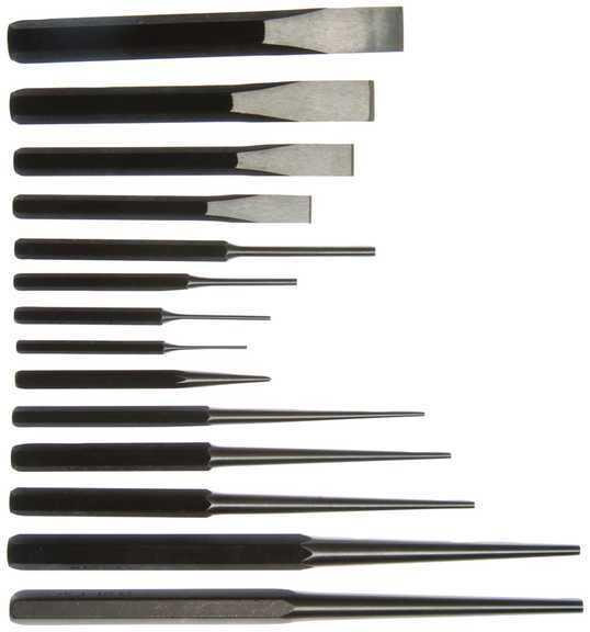 Balkamp bk 314 - chisel set, (14) piece punch & chisel set