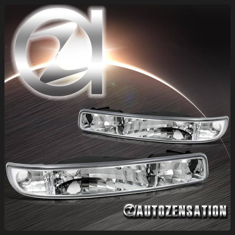 99-06 gmc sierra/ yukon xl euro clear parking signal bumper lights