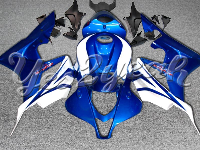 Injection molded fit 2007 2008 cbr600rr 07 08 white blue fairing zn1036