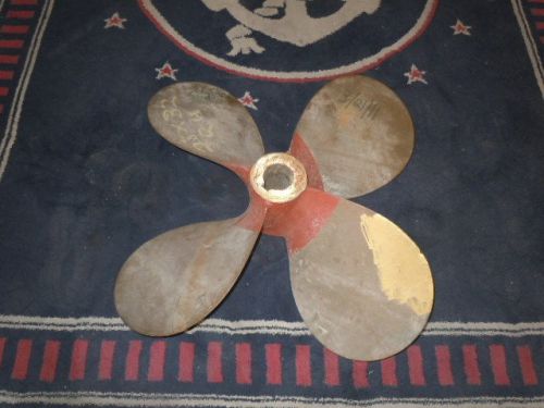 Rh 28x32 4-blade 2.5&#034; bore bronze mp style boat rebuilt propeller