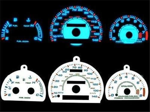 Ford taurus sho white face halo plasma glow gauges mph kmh illumiglo