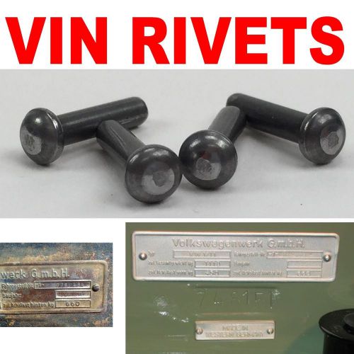 Vin tag name plate rivets vw split oval bus 356 thing kdf ghia samba beetle