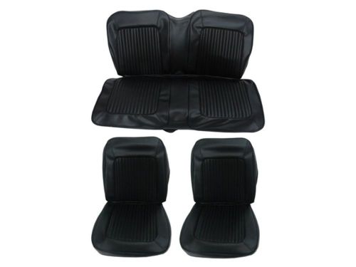 Pg classic 6615-buk-100 1967 plymouth barracuda fastback seat cover set (black)