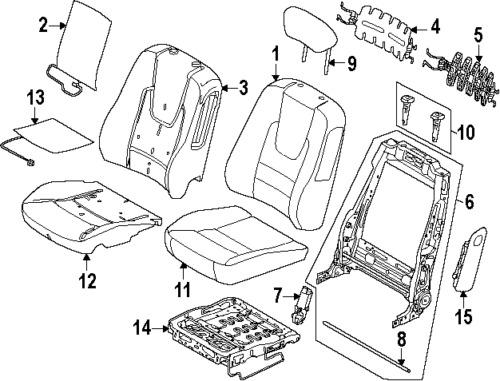 Ford be5z5462901da genuine oem factory original seat cover